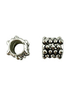 9.5mm Large Hole Spacer Bead Rhodium