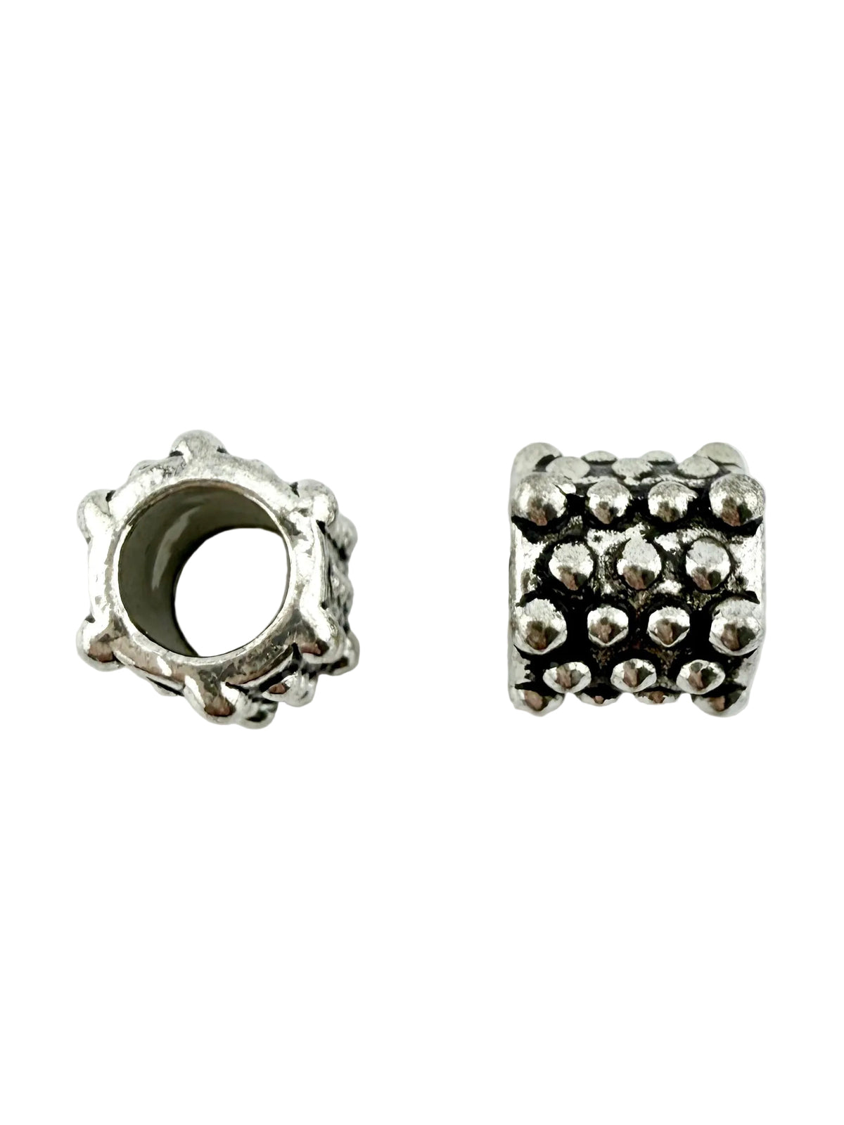 9.5mm Large Hole Spacer Bead Rhodium