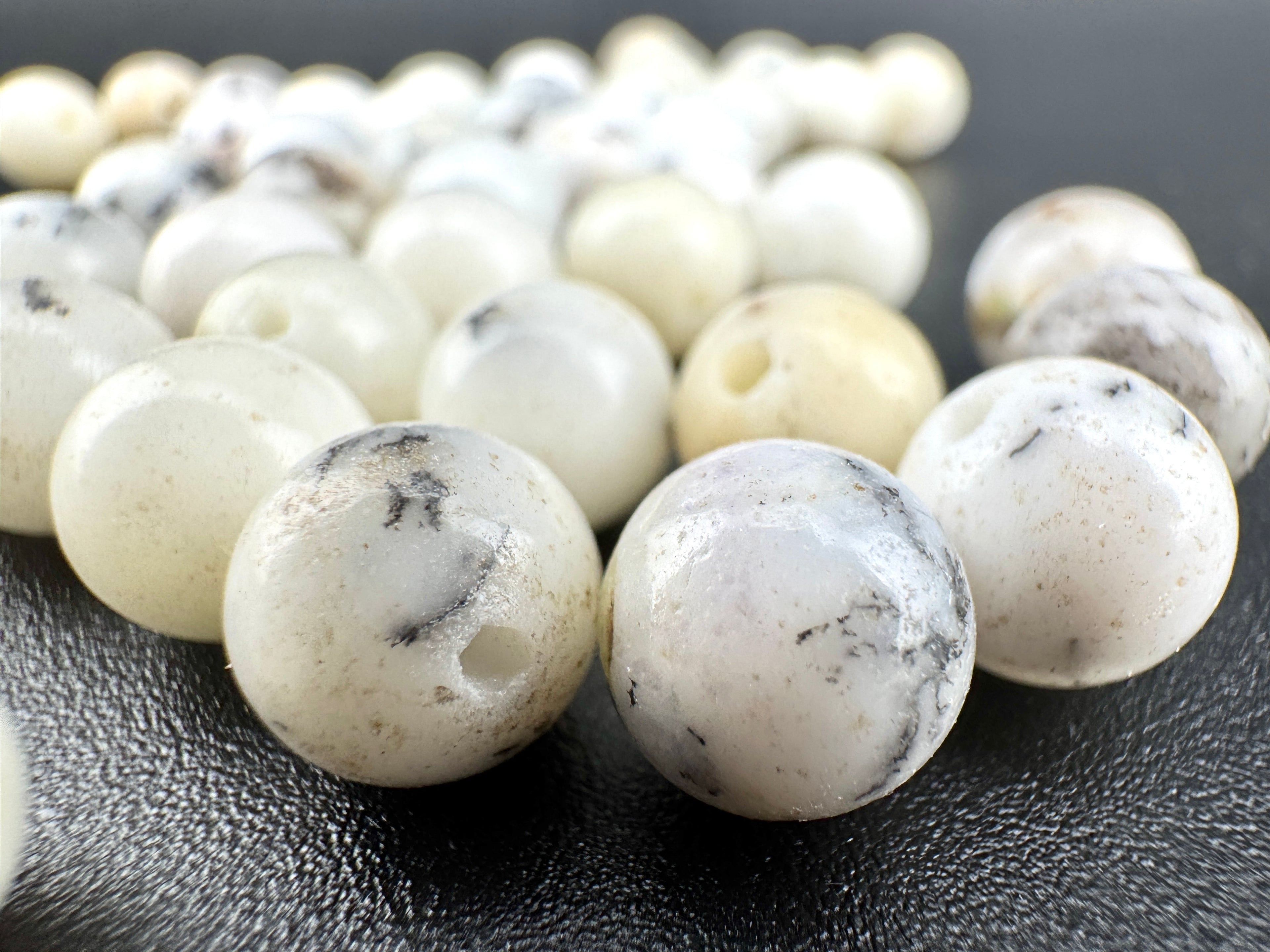 White Opal Beads Available in 6mm, 8mm Sizes