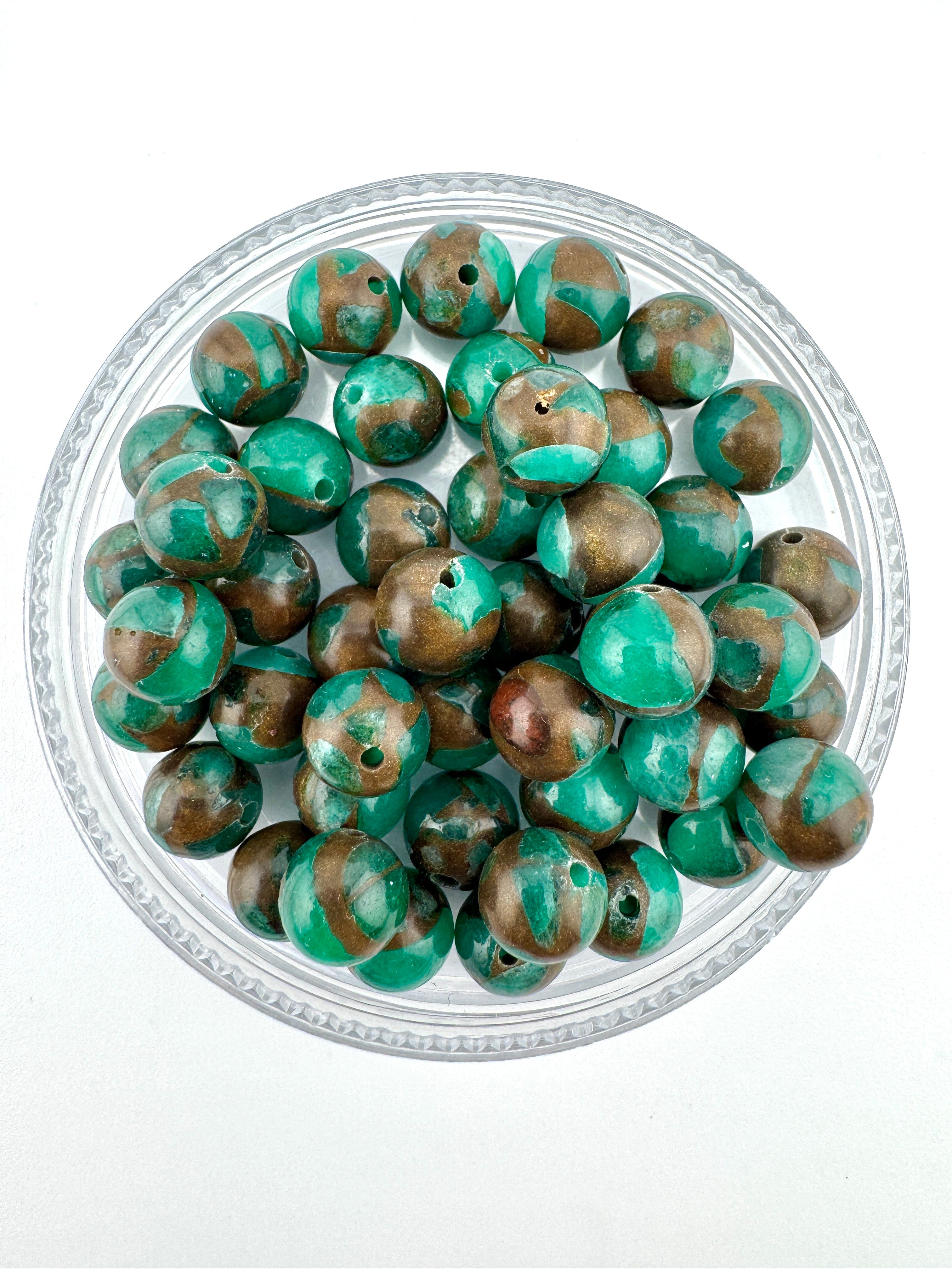 Suspended Copper Green Beads Available in 6mm, 8mm Sizes
