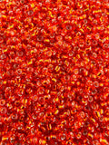 Mino Seed Beads 11/0 Orange Silverlined