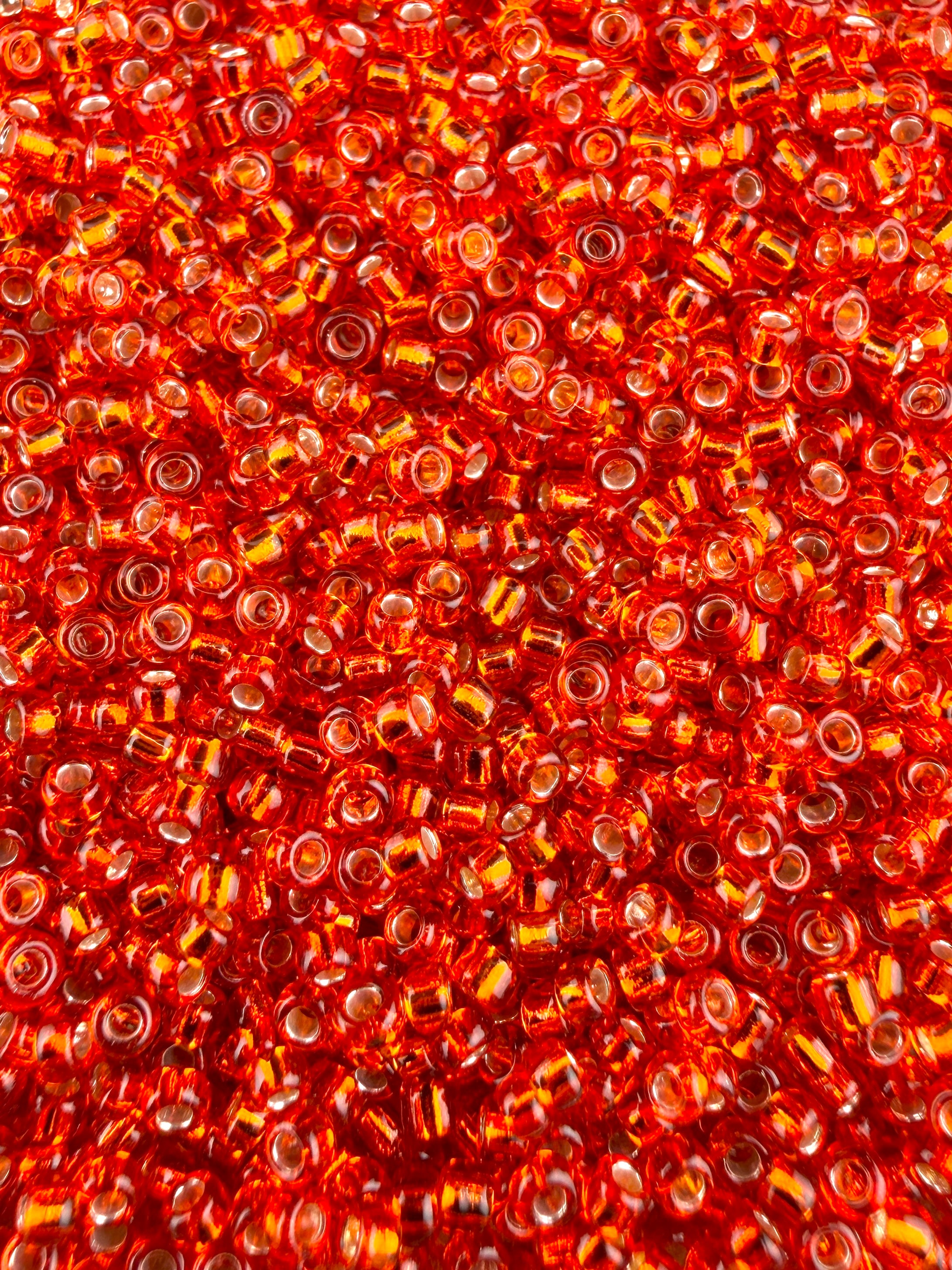 Mino Seed Beads 11/0 Orange Silverlined