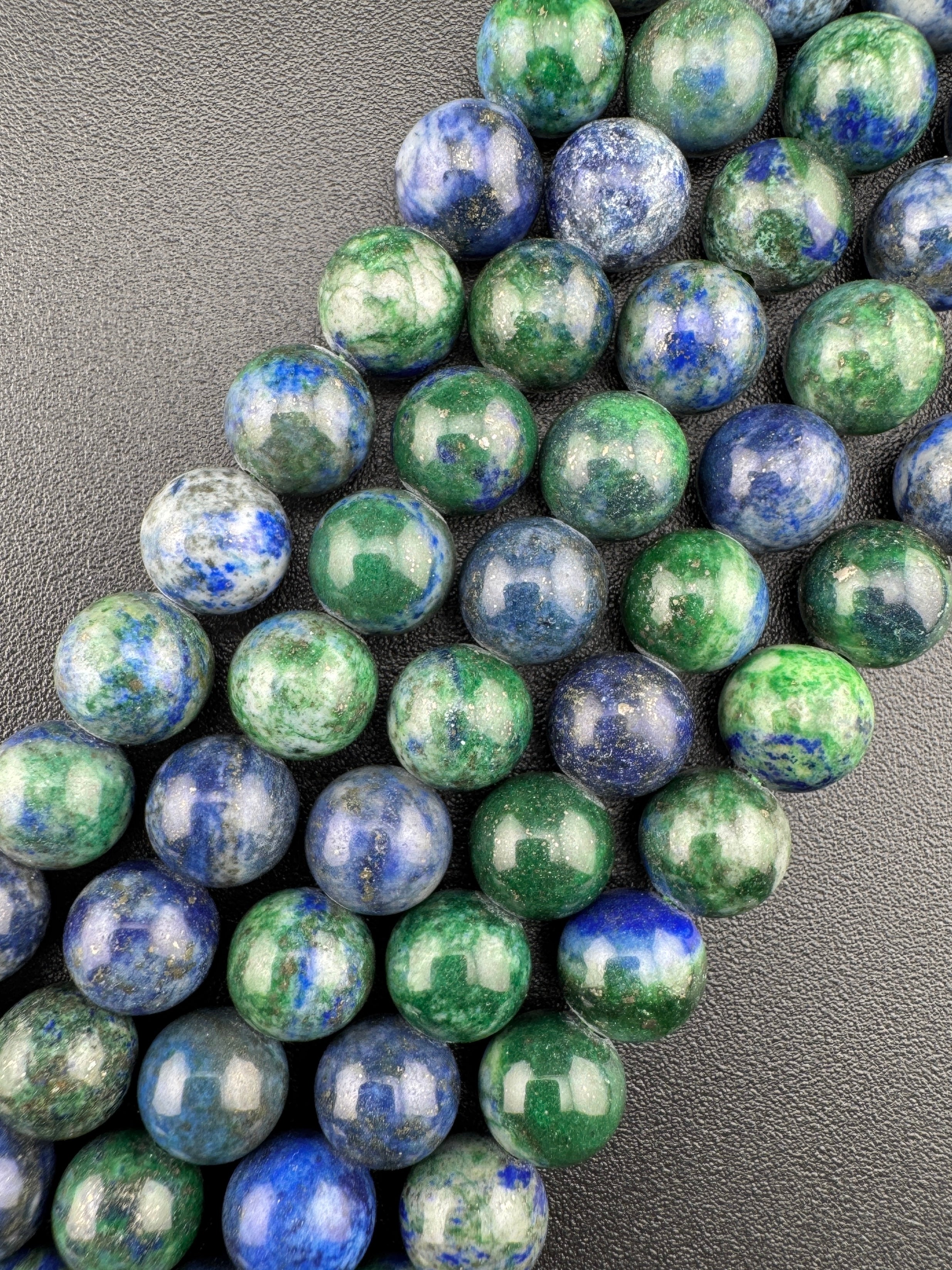 Azurite Malachite Beads Available in 6mm, 8mm, 10mm Sizes