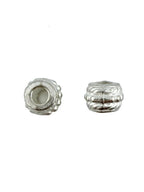 6x7.5mm Large Hole Spacer Bead Silver