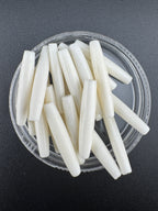 Ivory Buffalo Bone Pipe, Thin,  0.5–2.5inch Carved Bone Pieces for Jewelry & Crafts