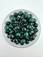 Dyed Tiger Eye Green Beads Available in 6mm, 8mm Sizes