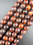Matte Red Tigers Eye Beads Available in 6mm, 8mm Sizes