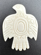44mm Bone Eagle Pendant – Hand Carved Bone, Tribal & Indigenous Style
