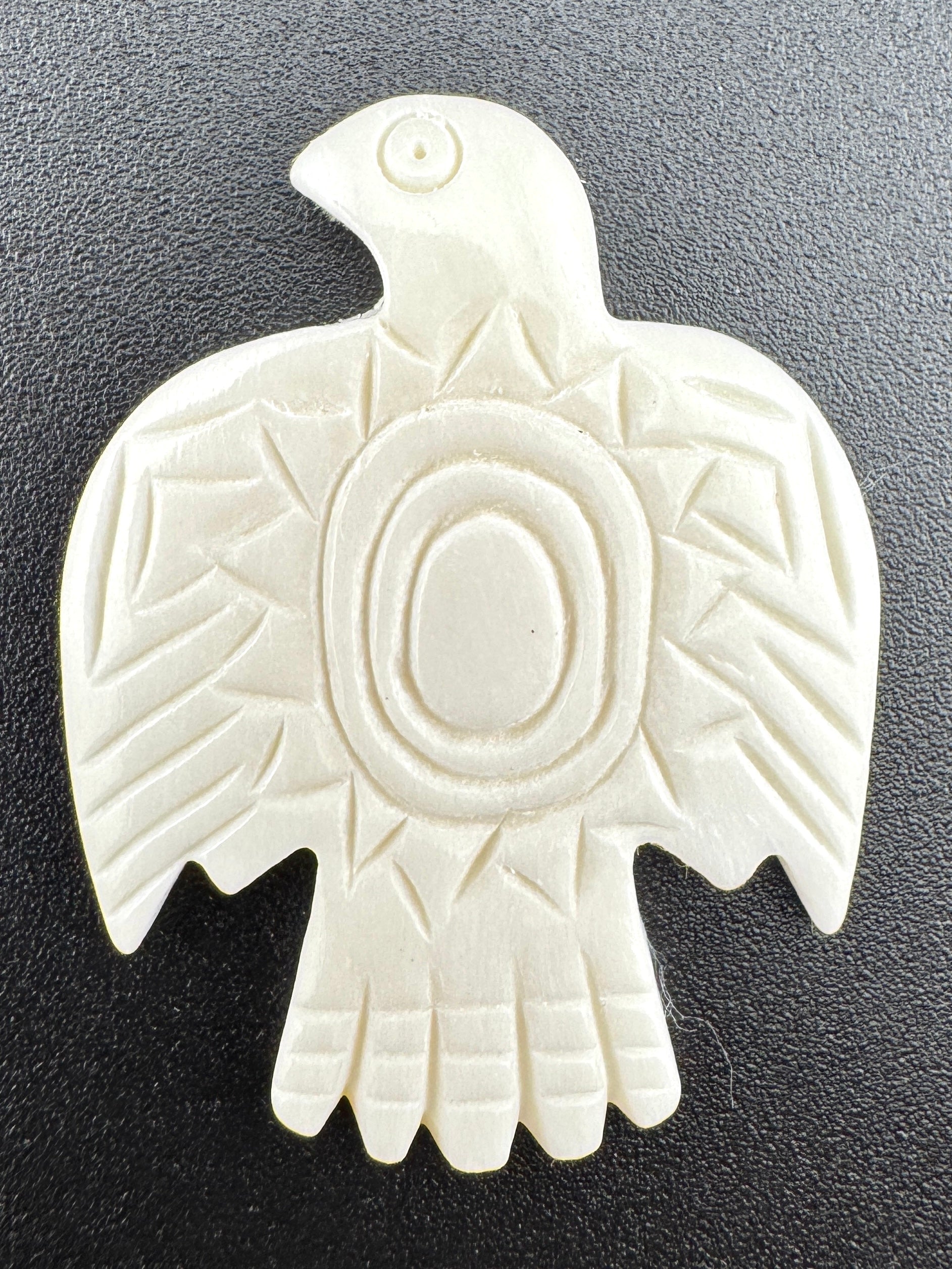 44mm Bone Eagle Pendant – Hand Carved Bone, Tribal & Indigenous Style