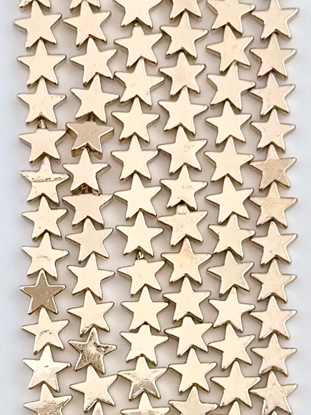 3x7mm Hematite Star Gold