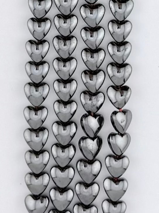 3x5x6mm Hematite Puffy Heart