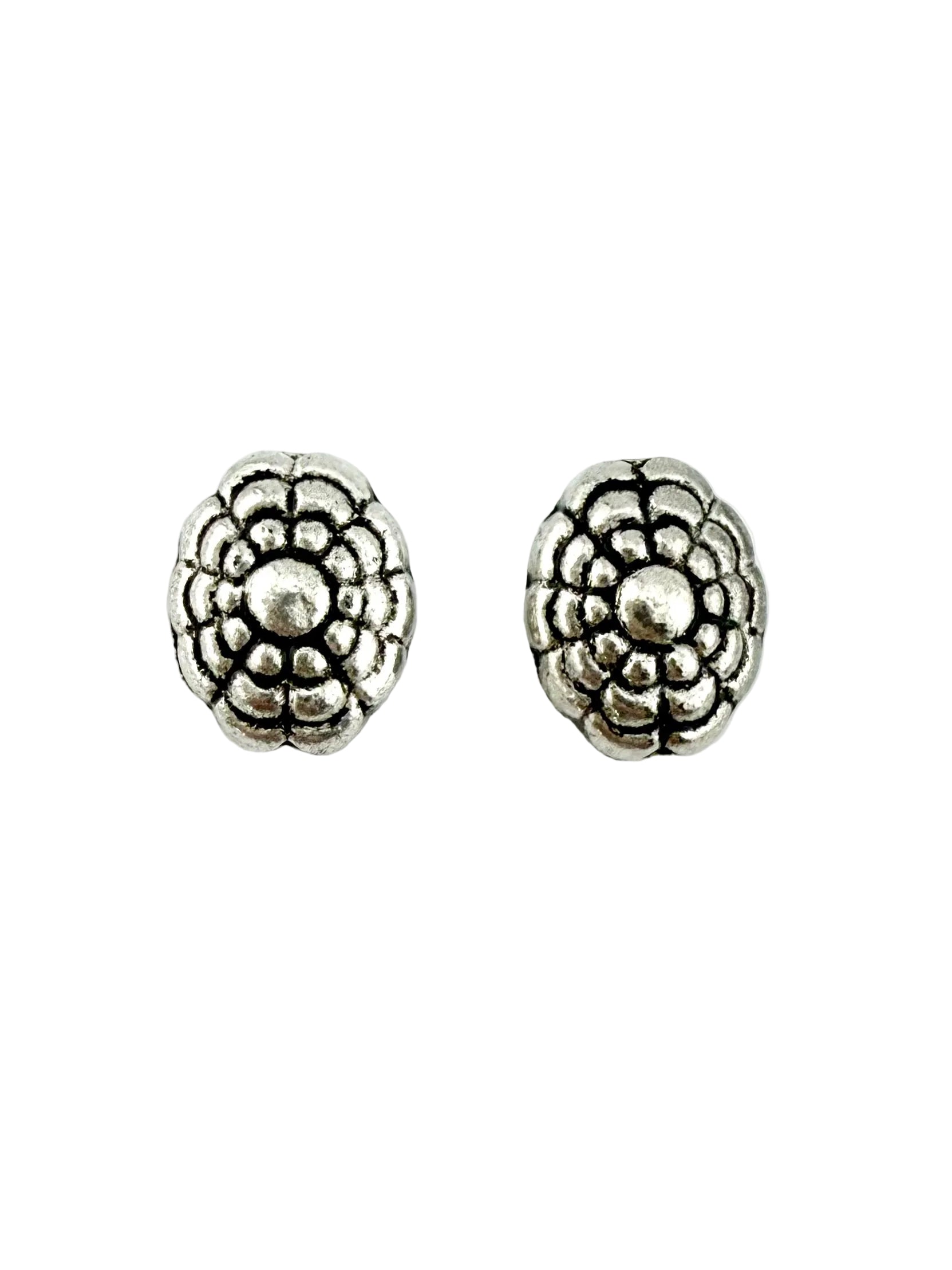 10x8mm Oval Spacer Bead Rhodium