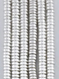 1.5x4.5mm Hematite Heishi Beads Silver