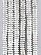1.5x4.5mm Hematite Heishi Beads Silver