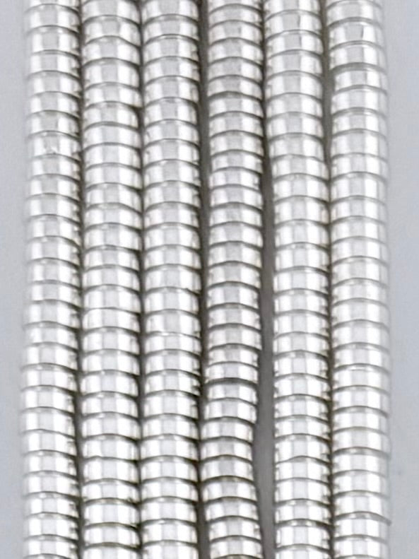 1.5x4.5mm Hematite Heishi Beads Silver
