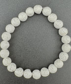 Dyed Lava Stone White Beads Available in 8mm Sizes