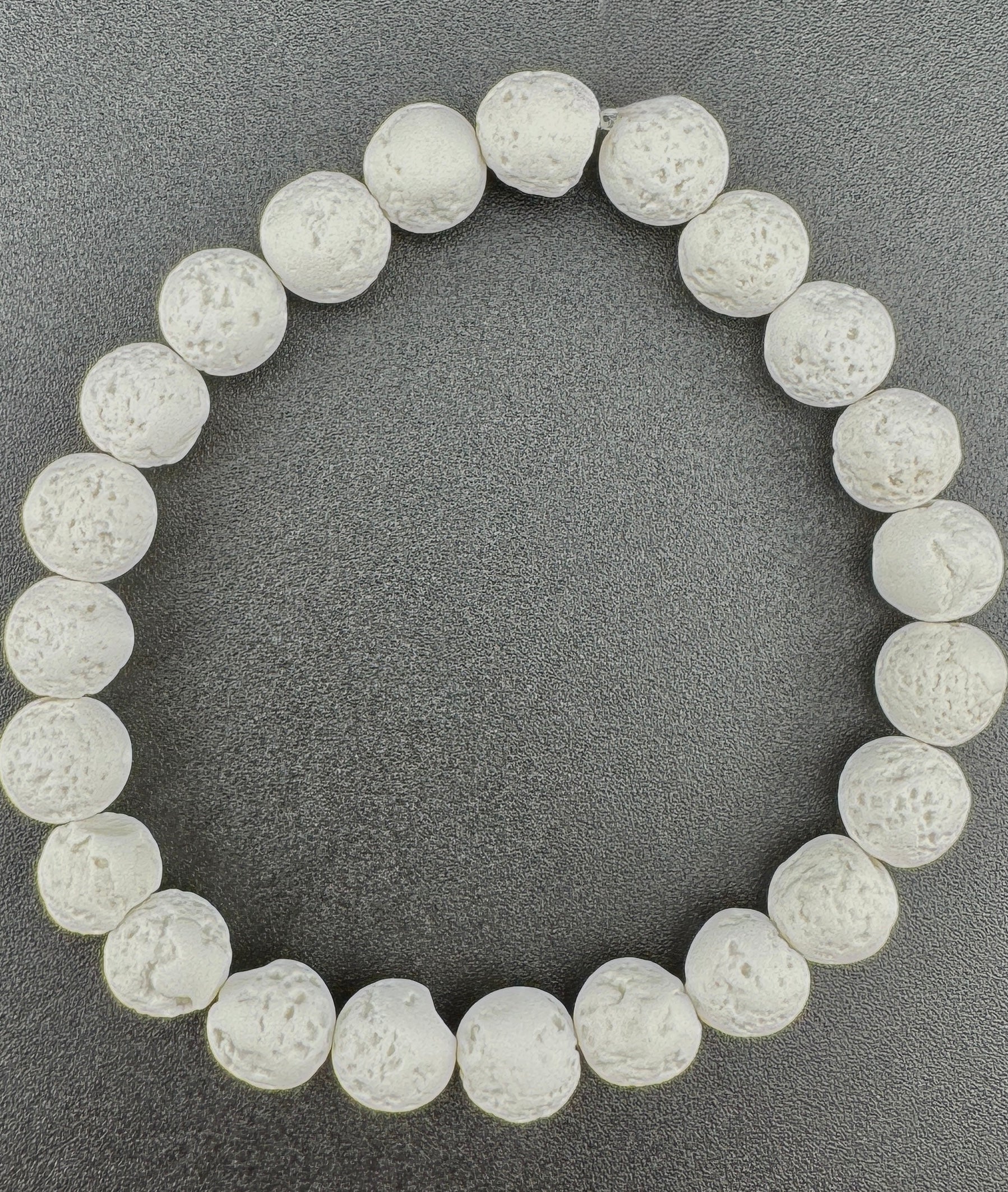 Dyed Lava Stone White Beads Available in 8mm Sizes