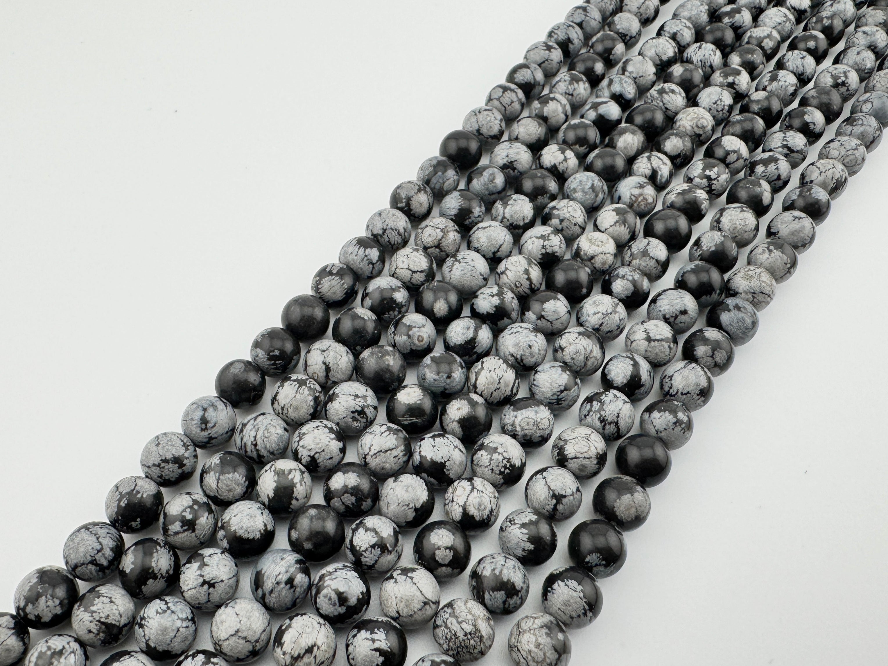 Snowflake Obsidian Beads Available in 6mm, 8mm, 10mm Sizes