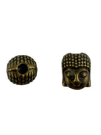 10.5x8.5mm Buddha Head Spacer Antique Brass