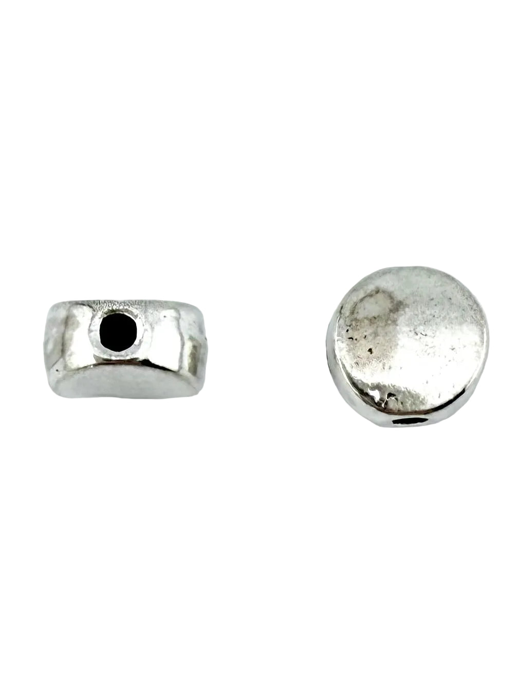 6x3mm Rhodium Spacer Flat Disk