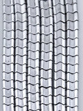 3.5x6mm Hematite Waved Chevron Beads Rhodium