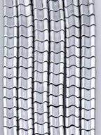 3.5x6mm Hematite Waved Chevron Beads Rhodium