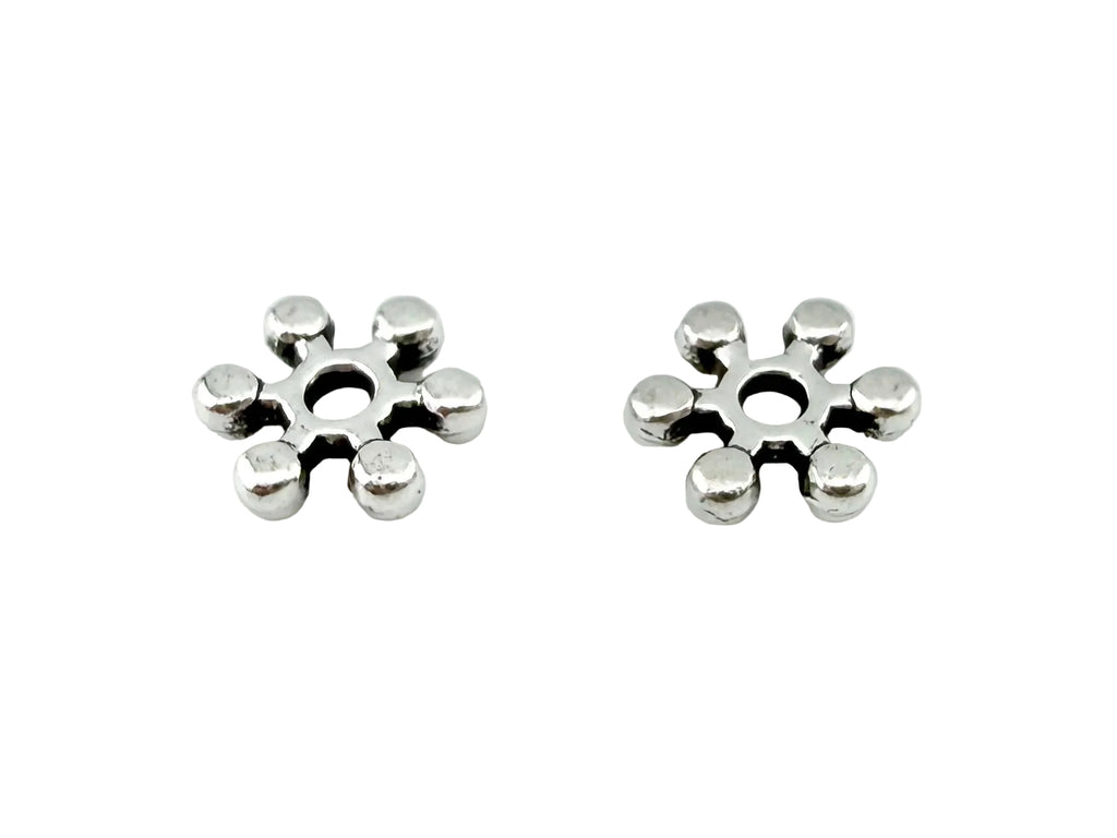 1.5x6.5mm Daisy Spacer Rhodium