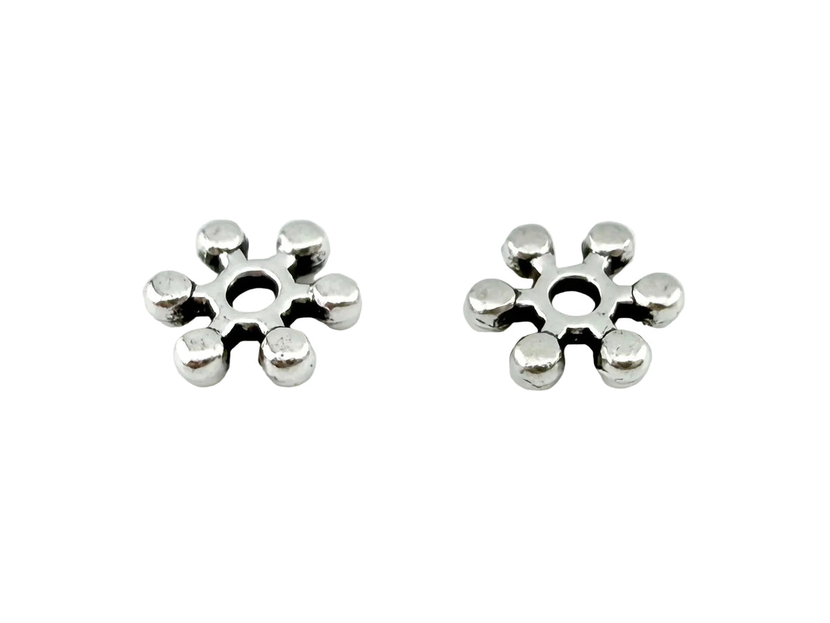 1.5x6.5mm Daisy Spacer Rhodium