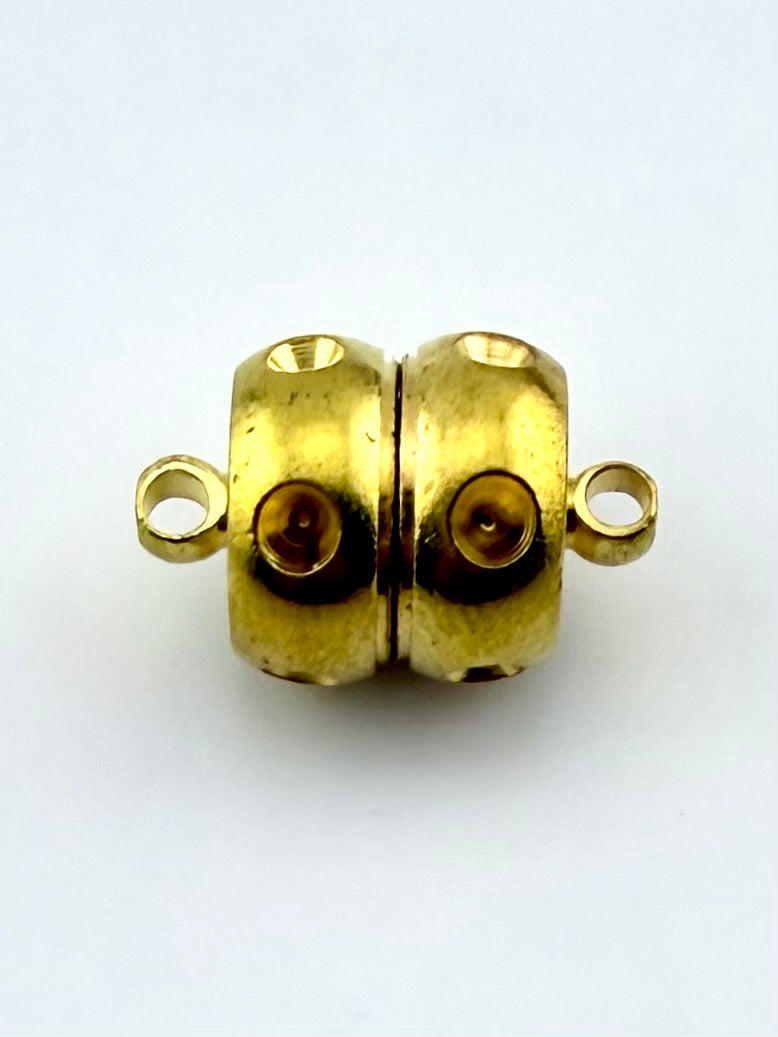 9mm Rondelle Magnetic Claps Gold