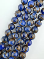 Suspeded Copper Dark Blue Beads Available in 6mm, 8mm Sizes