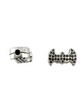 12x7mm Bat Guy Symbol Spacer Rhodium
