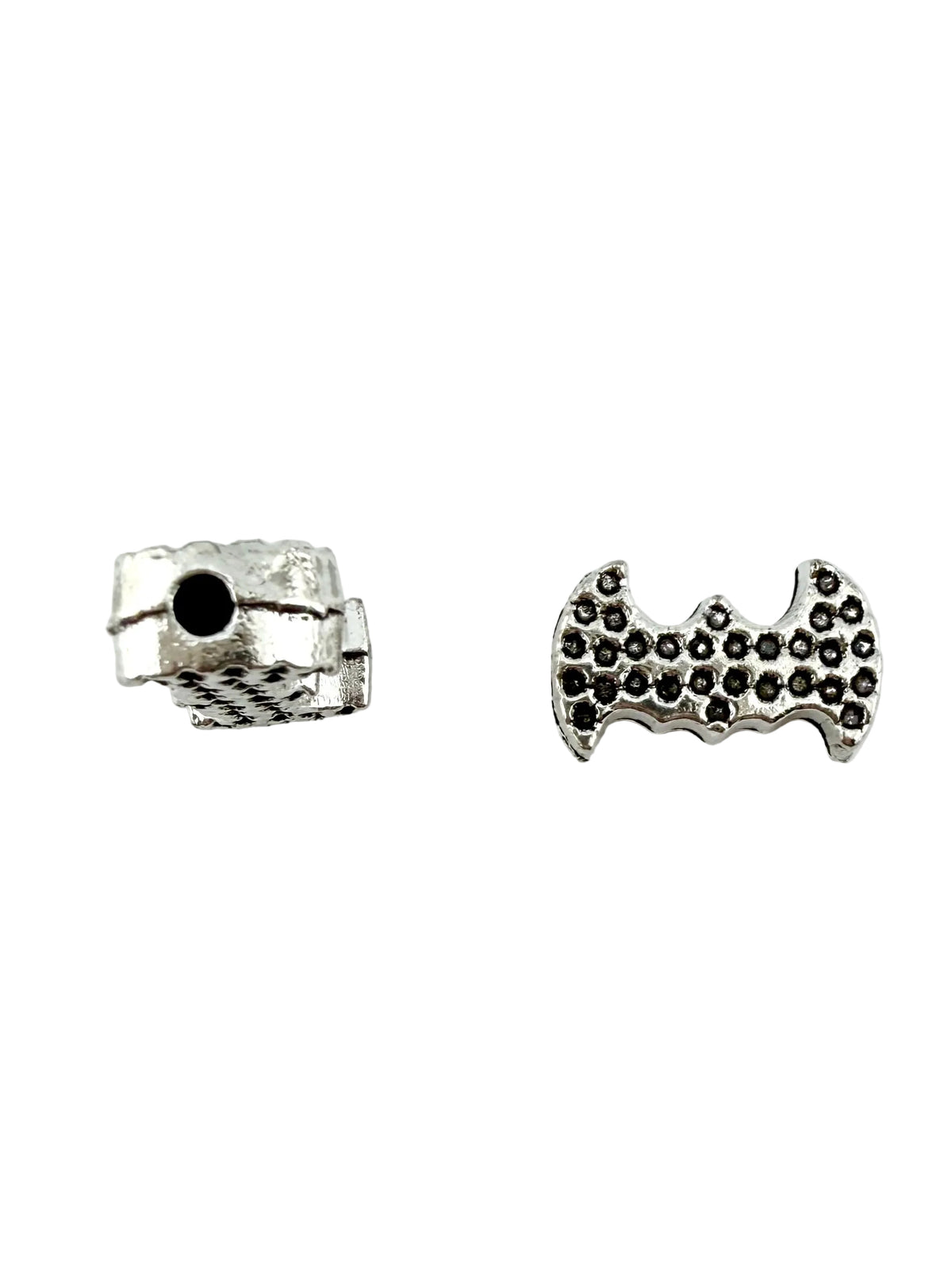 12x7mm Bat Guy Symbol Spacer Rhodium