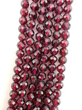 3mm Faceted Garnet Beads