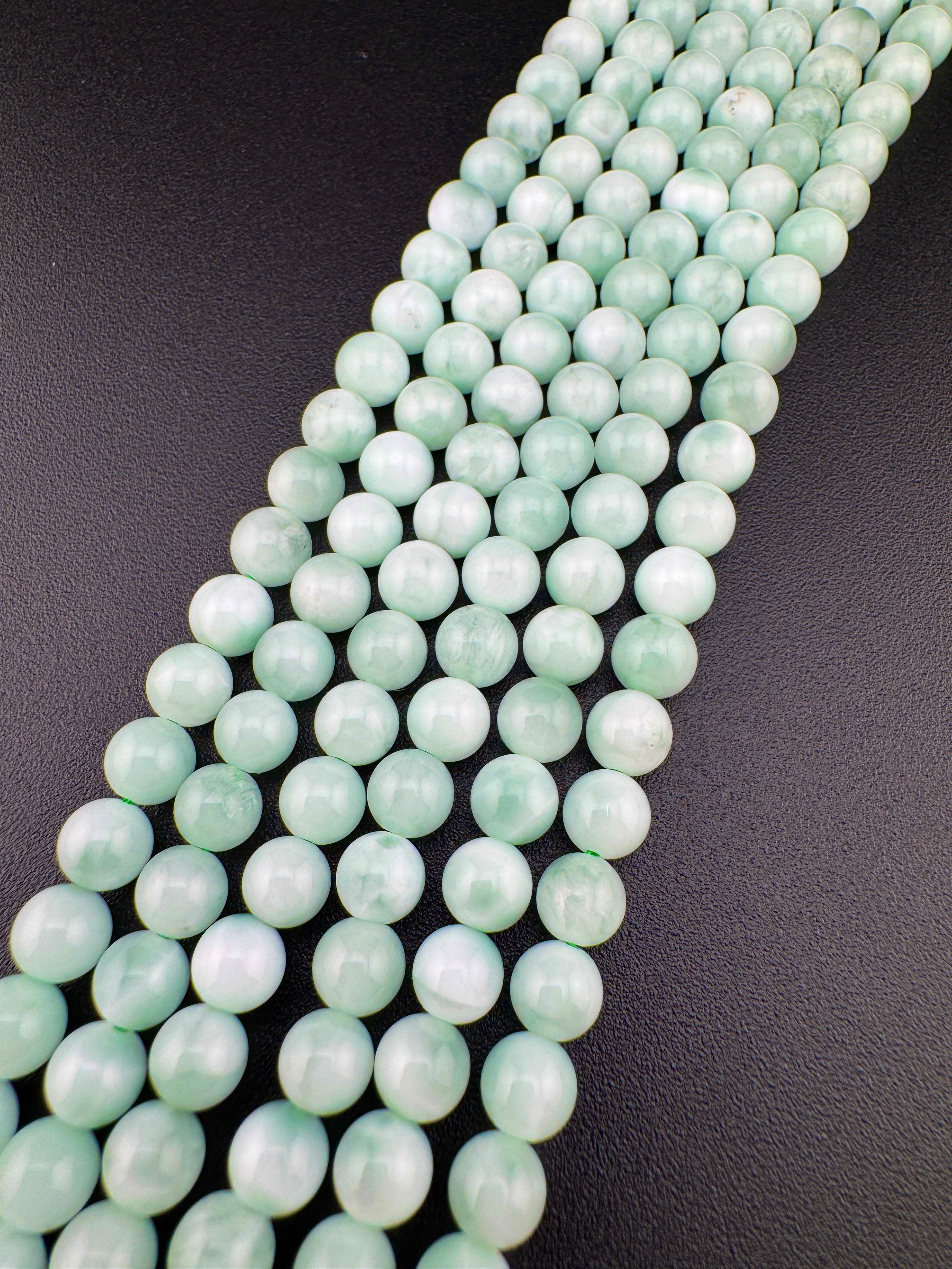Green Angelite Beads Available in 6mm, 8mm Sizes