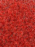 Mino Seed Beads 11/0 Crystal Red Color Lined