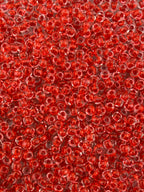 Mino Seed Beads 11/0 Crystal Red Color Lined