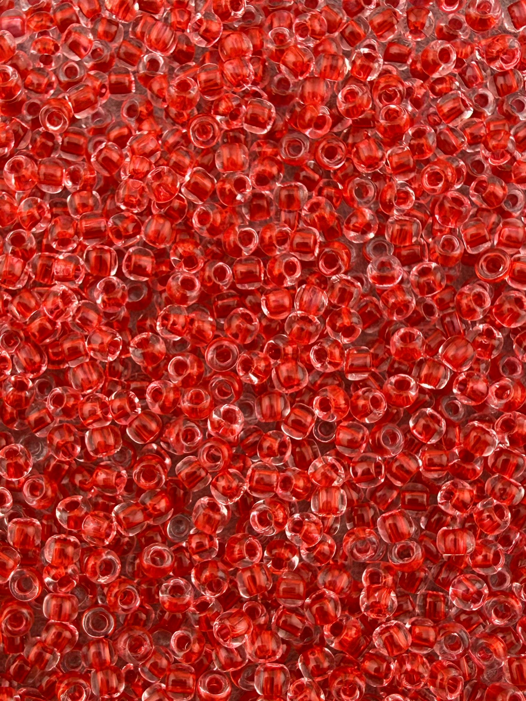 Mino Seed Beads 11/0 Crystal Red Color Lined