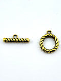 22mm Gold Fancy Gold Toggle