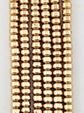 2.5x4mm Hematite Heishi Beads Gold