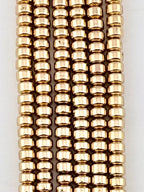 2.5x4mm Hematite Heishi Beads Gold