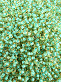Mino Seed Beads 11/0 Amber Mint Color Lined