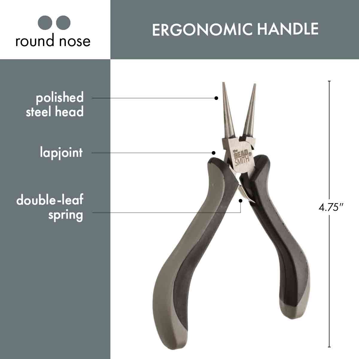 Ergonomic Round Nose Lap Joint Pliers – Precision Loop-Forming Tool for Jewelry Making & Wire Wrapping