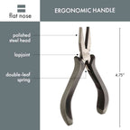 Ergonomic Flat Nose Lap Joint Pliers for Jewelry Making, Wire Shaping & Repairs
