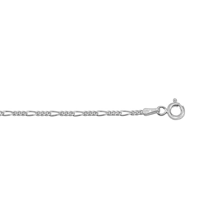 Sterling Silver, 1.7mm Figaro Chain.