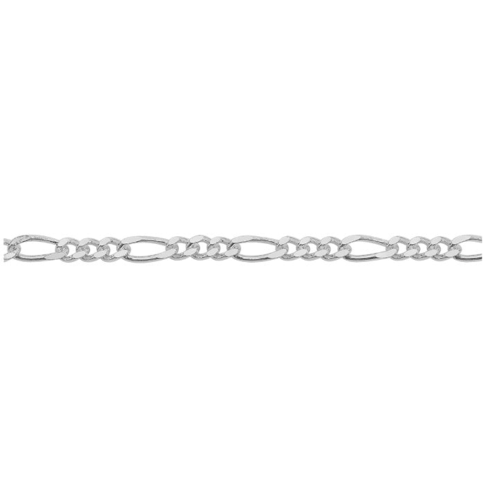 Sterling Silver 2.2mm Figaro Chain Necklace