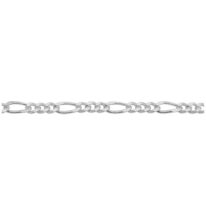 Sterling Silver, 2.9mm Figaro Chain.