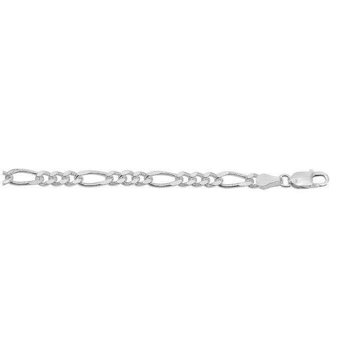 Sterling Silver, 2.9mm Figaro Chain.