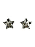 9.5mm Large Hole Snowflake Bead Rhodium