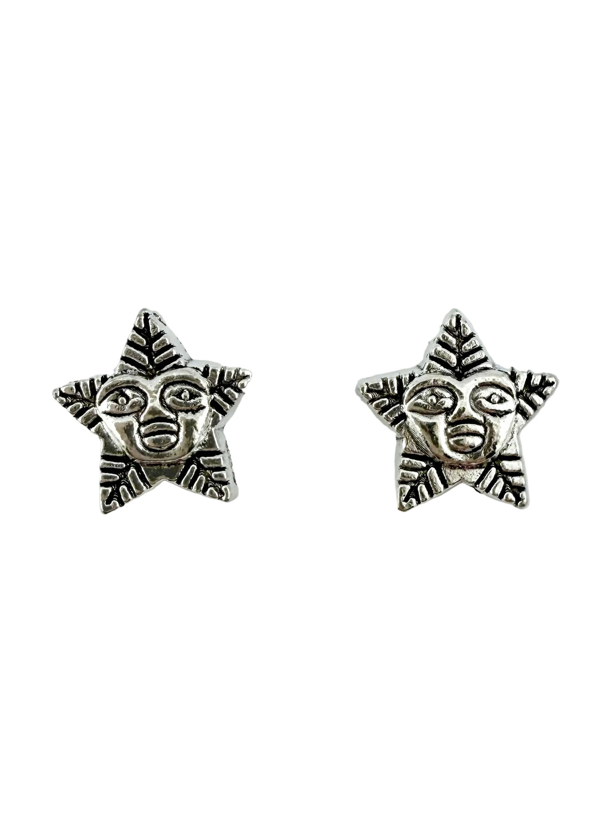 9.5mm Large Hole Snowflake Bead Rhodium