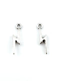 19mm Thunder Bolt Charm Rhodium